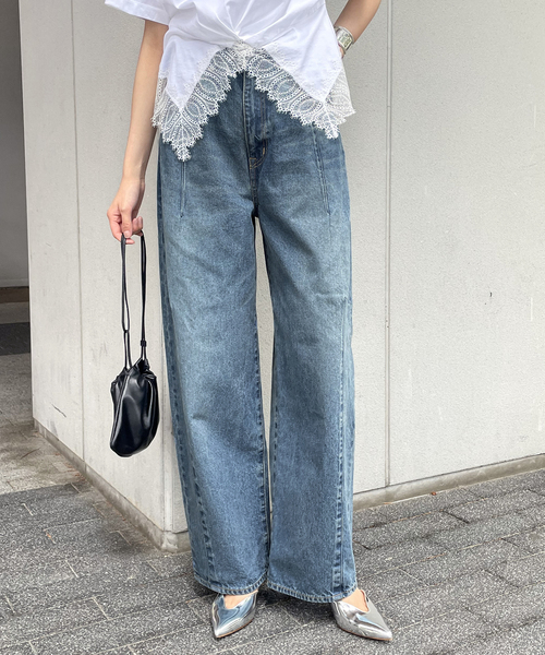 journal standard L'essage（ジャーナルスタンダードレサージュ）の「12OZ ダーツデニムパンツ（デニムパンツ・レディース・ブルー/ネイビー・38/36）」の2枚目の写真