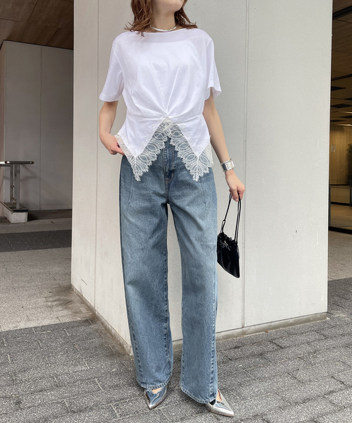 journal standard L'essage（ジャーナルスタンダードレサージュ）の「12OZ ダーツデニムパンツ（デニムパンツ・レディース・ブルー/ネイビー・38/36）」の11枚目の写真