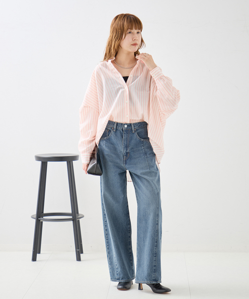 journal standard L'essage（ジャーナルスタンダードレサージュ）の「12OZ ダーツデニムパンツ（デニムパンツ・レディース・ブルー/ネイビー・38/36）」の22枚目の写真