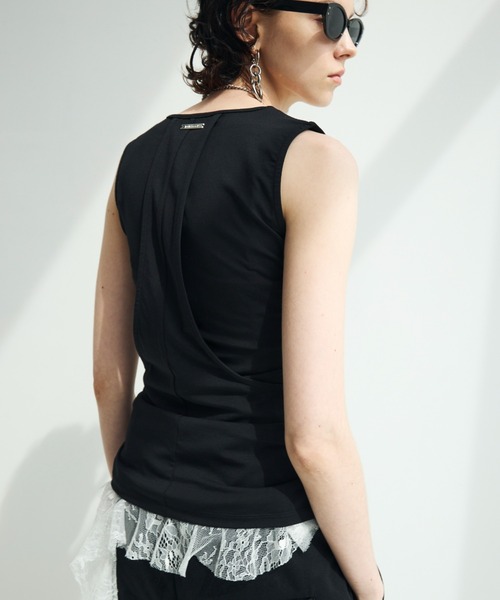 JOSE MOON(ジョゼムーン)の「BI-COLOR TANK/バイカラータンク(タンクトップ・レディース・ブラック/ピンク/ブラウン・FREE)」の13枚目の写真