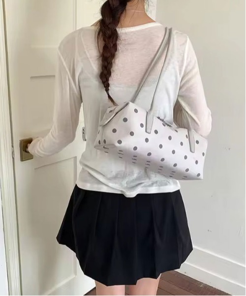 ammy.（エイミードット）の「【 ammy. / エイミードット 】 キャンディ ドット ソフト ボストンバッグ（ハンドバッグ・レディース・ピンク/ライトグレー・FREE）」の4枚目の写真