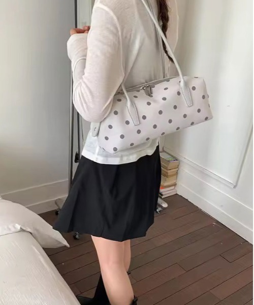 ammy.（エイミードット）の「【 ammy. / エイミードット 】 キャンディ ドット ソフト ボストンバッグ（ハンドバッグ・レディース・ピンク/ライトグレー・FREE）」の6枚目の写真