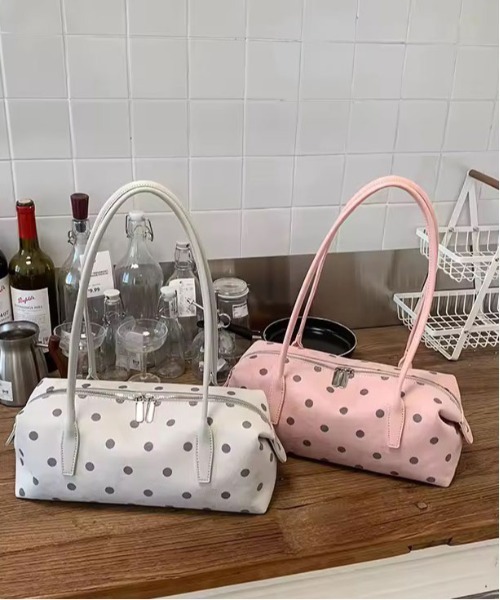 ammy.（エイミードット）の「【 ammy. / エイミードット 】 キャンディ ドット ソフト ボストンバッグ（ハンドバッグ・レディース・ピンク/ライトグレー・FREE）」の10枚目の写真