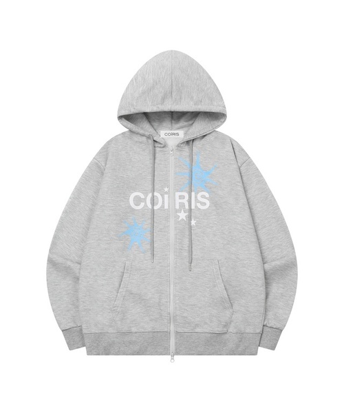 COIRIS(コイリス)の「アストフードジップアップ 男女共用 (2カラー)(パーカー・レディース・ブラック/グレー系・1)」の2枚目の写真