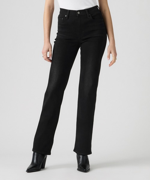 Levi's(リーバイス)の「Levi's/リーバイス 723 ハイライズストレート ジーンズ ブラック(デニムパンツ・レディース・ブラック・26inch/28inch/27inch/24inch/23inch/25inch)」の1枚目の写真