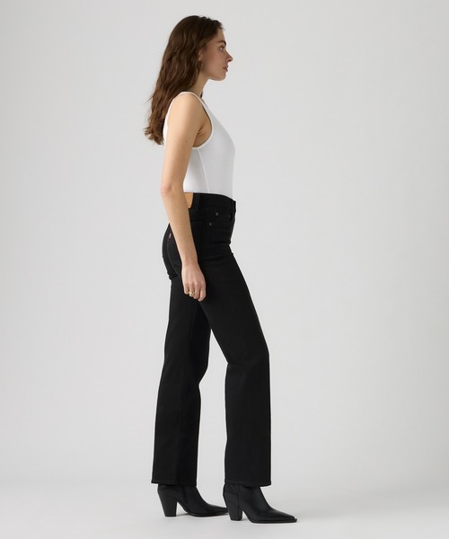 Levi's(リーバイス)の「Levi's/リーバイス 723 ハイライズストレート ジーンズ ブラック(デニムパンツ・レディース・ブラック・26inch/28inch/27inch/24inch/23inch/25inch)」の3枚目の写真