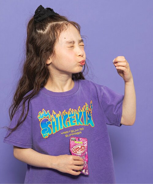 BREEZE（ブリーズ）の「UHA味覚糖 バンドTシャツ（Tシャツ/カットソー・キッズ・ブラック/パープル・110/100/140/90/80/130/120）」の2枚目の写真