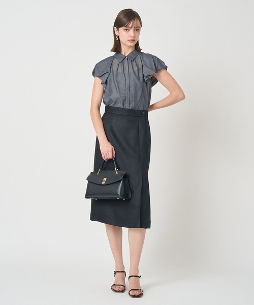 ANAYI(アナイ)の「デニムライクシャンブレーパフブラウス(シャツ/ブラウス・レディース・インディゴブルー/ライトブルー・38)」の11枚目の写真
