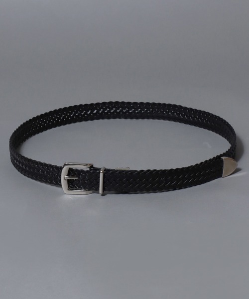 ANPAS(アンパス)の「30mm Recycled Leather Woven Belt - 1300mm Length / リサイクルレザー 編み込みベルト 幅30㎜ 長さ1300㎜ 再生皮革 メンズ レディース メッシュベルト ロングベルト(ベルト・メンズ・ブラック/ブラウン/ダークブラウン・FREE)」の4枚目の写真