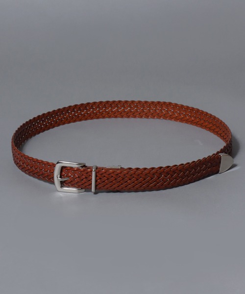 ANPAS(アンパス)の「30mm Recycled Leather Woven Belt - 1300mm Length / リサイクルレザー 編み込みベルト 幅30㎜ 長さ1300㎜ 再生皮革 メンズ レディース メッシュベルト ロングベルト(ベルト・メンズ・ブラック/ブラウン/ダークブラウン・FREE)」の6枚目の写真