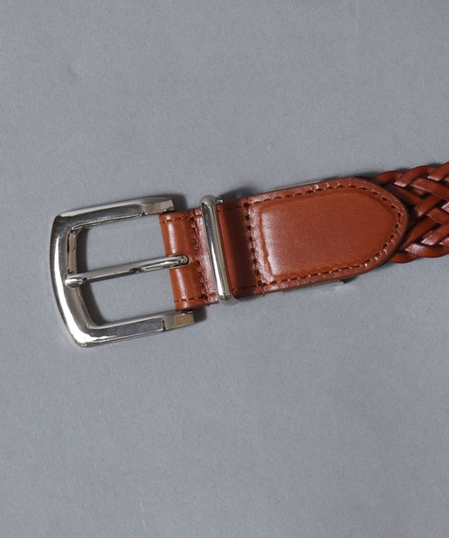 ANPAS(アンパス)の「30mm Recycled Leather Woven Belt - 1300mm Length / リサイクルレザー 編み込みベルト 幅30㎜ 長さ1300㎜ 再生皮革 メンズ レディース メッシュベルト ロングベルト(ベルト・メンズ・ブラック/ブラウン/ダークブラウン・FREE)」の7枚目の写真
