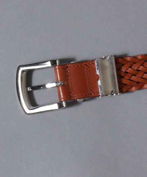 ANPAS(アンパス)の「30mm Recycled Leather Woven Belt - 1300mm Length / リサイクルレザー 編み込みベルト 幅30㎜ 長さ1300㎜ 再生皮革 メンズ レディース メッシュベルト ロングベルト(ベルト・メンズ・ブラック/ブラウン/ダークブラウン・FREE)」の8枚目の写真