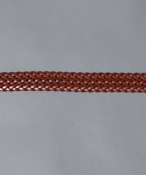 ANPAS(アンパス)の「30mm Recycled Leather Woven Belt - 1300mm Length / リサイクルレザー 編み込みベルト 幅30㎜ 長さ1300㎜ 再生皮革 メンズ レディース メッシュベルト ロングベルト(ベルト・メンズ・ブラック/ブラウン/ダークブラウン・FREE)」の9枚目の写真