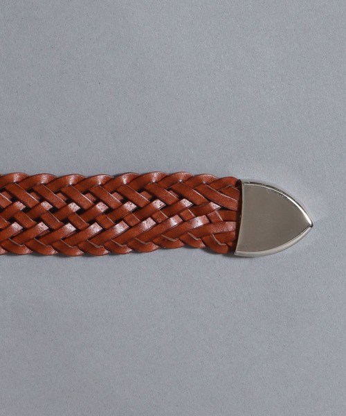 ANPAS(アンパス)の「30mm Recycled Leather Woven Belt - 1300mm Length / リサイクルレザー 編み込みベルト 幅30㎜ 長さ1300㎜ 再生皮革 メンズ レディース メッシュベルト ロングベルト(ベルト・メンズ・ブラック/ブラウン/ダークブラウン・FREE)」の10枚目の写真