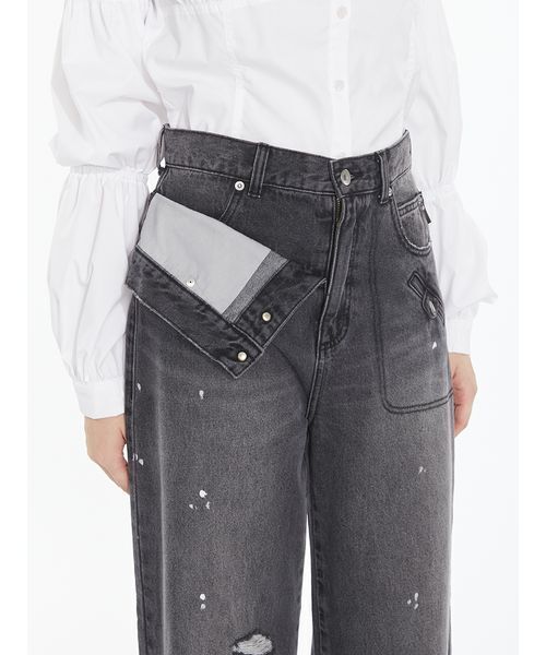 SORIN（ソリン　）の「Inside Out Loose Jeans / インサイドアウトルーズジーンズ（デニムパンツ・レディース・ブラック/マルチ・36/38）」の7枚目の写真
