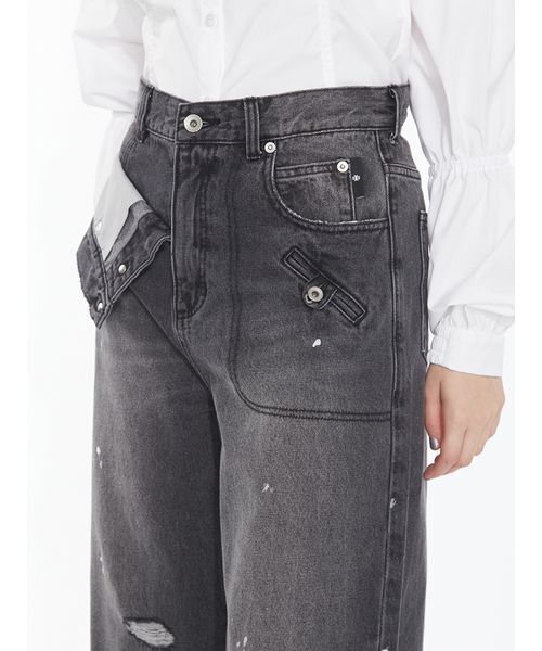 SORIN（ソリン　）の「Inside Out Loose Jeans / インサイドアウトルーズジーンズ（デニムパンツ・レディース・ブラック/マルチ・36/38）」の8枚目の写真