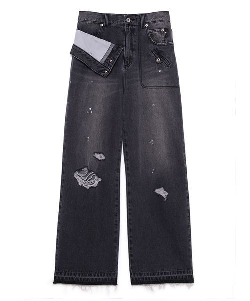 SORIN（ソリン　）の「Inside Out Loose Jeans / インサイドアウトルーズジーンズ（デニムパンツ・レディース・ブラック/マルチ・36/38）」の11枚目の写真