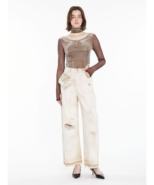 SORIN（ソリン　）の「Inside Out Loose Jeans / インサイドアウトルーズジーンズ（デニムパンツ・レディース・ブラック/マルチ・36/38）」の21枚目の写真
