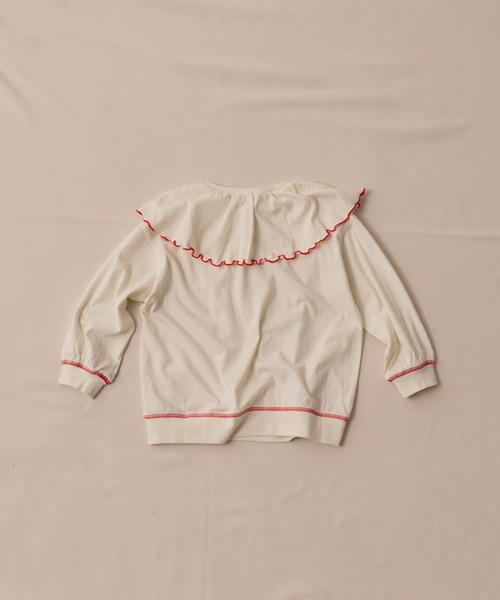pairmanon(ペアマノン)の「【綿100%】配色メロー BIGカラーロンT(Tシャツ/カットソー・キッズ・ピンク/オフホワイト/モカ・150/120/90/100/130/140/110)」の20枚目の写真