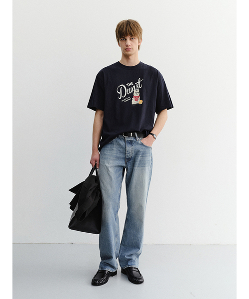 DUNST FOR MEN(ダンストフォーメン)の「DRAWING PUPPY T-SHIRT_UNISEX_UDTS6B127_FRENCH NAVY(Tシャツ/カットソー・メンズ・ネイビー・X-SMALL/SMALL/MEDIUM/LARGE/X-LARGE/XX-LARGE)」の2枚目の写真