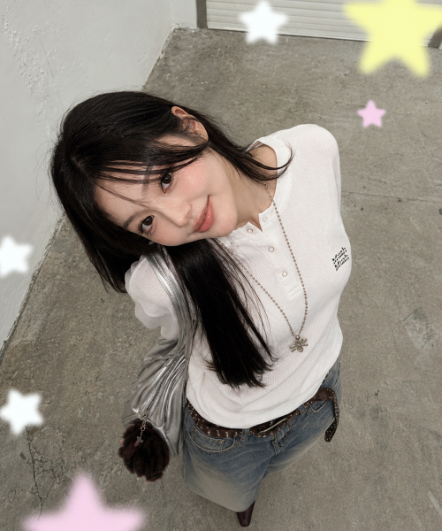 muahmuah（ムーアムーア）の「ワッフルピグメントヘンリーネック長袖Tシャツ[ホワイト]（Tシャツ/カットソー・レディース・その他・FREE）」の21枚目の写真