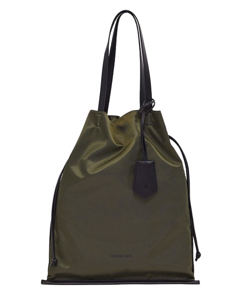 CONVERSE TOKYO(コンバーストウキョウ)の「NYLON GATHERED TOTE BAG(トートバッグ・レディース・ブラック/ブラウン/カーキ・FREE)」の3枚目の写真