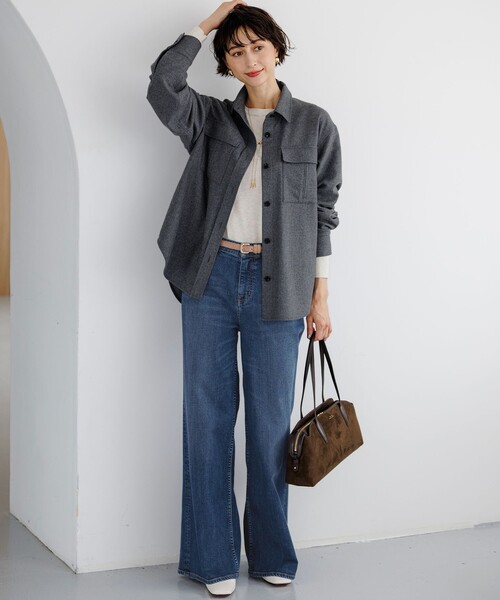 23区 S(ニジュウサンクチイサイサイズ)の「オータムシャイニー リラクシー ニット(ニット/セーター・レディース・ベージュ系/ブラック系/ネイビー系/ピンク系/ライトグレー系・32)」の8枚目の写真