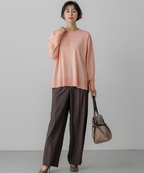 23区 S(ニジュウサンクチイサイサイズ)の「オータムシャイニー リラクシー ニット(ニット/セーター・レディース・ベージュ系/ブラック系/ネイビー系/ピンク系/ライトグレー系・32)」の11枚目の写真