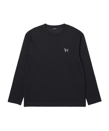 ADHOC（アドホック）の「男女共用ベーシック長袖クルーネックTシャツ (ブラック) (HA2LT92-39)（Tシャツ/カットソー）」