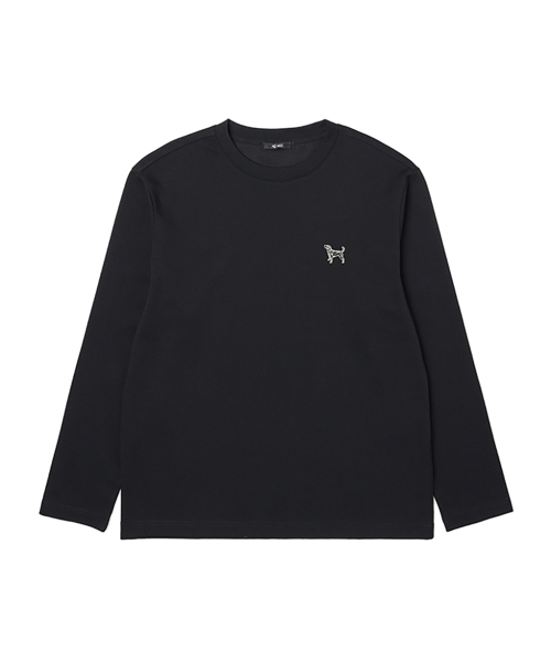 ADHOC(アドホック)の「男女共用ベーシック長袖クルーネックTシャツ (ブラック) (HA2LT92-39)(Tシャツ/カットソー・レディース・その他・90/95)」の1枚目の写真