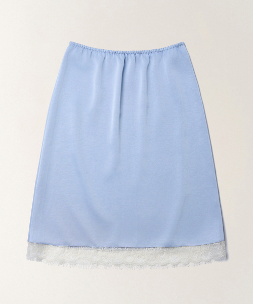 TTUDEMENT(トュードメント)の「SATIN LACE MIDI SKIRT_LIGHT BLUE(スカート・レディース・その他・SMALL/MEDIUM)」の2枚目の写真