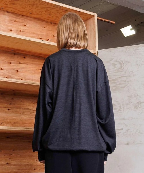 VOAAOV(ヴォアーブ)の「【VOAAOV】RELUX WOOL Oversize L/S T-Shirt(Tシャツ/カットソー・メンズ・ベージュ/チャコールグレー/ブラック/オリーブ・0/1/2)」の7枚目の写真