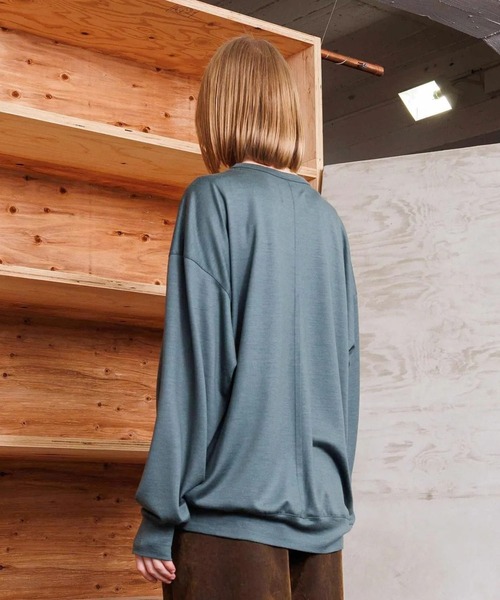 VOAAOV(ヴォアーブ)の「【VOAAOV】RELUX WOOL Oversize L/S T-Shirt(Tシャツ/カットソー・メンズ・ベージュ/チャコールグレー/ブラック/オリーブ・0/1/2)」の11枚目の写真