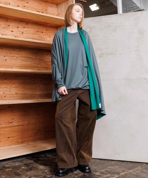 VOAAOV(ヴォアーブ)の「【VOAAOV】RELUX WOOL Oversize L/S T-Shirt(Tシャツ/カットソー・メンズ・ベージュ/チャコールグレー/ブラック/オリーブ・0/1/2)」の12枚目の写真