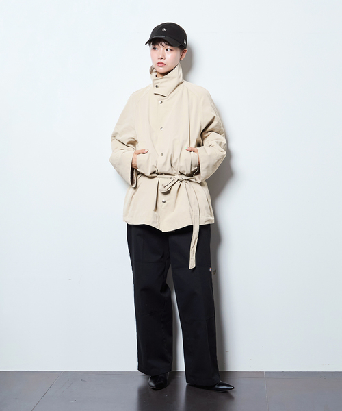 CITYSHOP(シティーショップ)の「SHORT TRENCH コート(その他アウター・レディース・ブラック/ベージュ・36/38)」の4枚目の写真