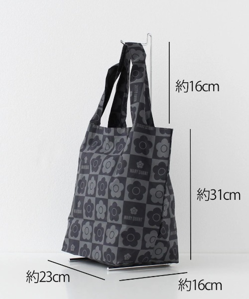 MARY QUANT(マリークワント)の「MARY QUANT エコバッグ デイジー(エコバッグ/サブバッグ・レディース・ピンク/ブラック・FREE)」の4枚目の写真