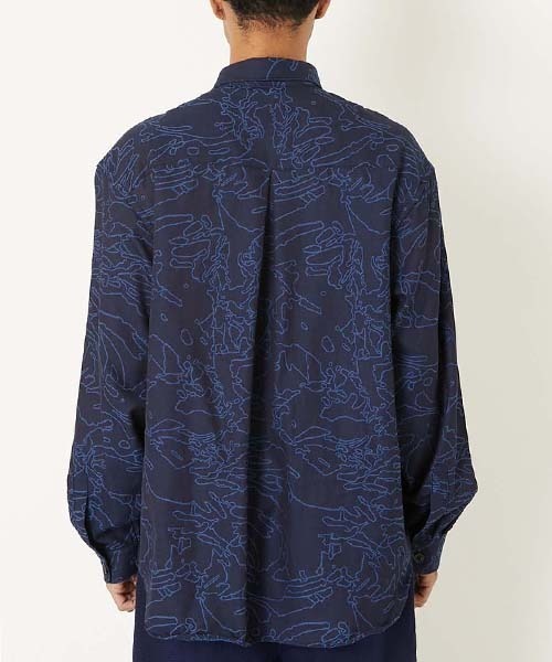 BLUE BLUE JAPAN（ブルーブルージャパン）の「インディゴクモジャカード ロングスリーブシャツ（シャツ/ブラウス・メンズ・インディゴブルー・XL/L/M/S）」の4枚目の写真
