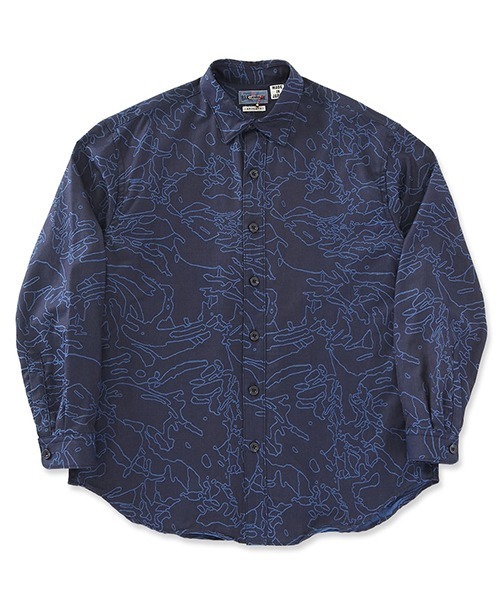 BLUE BLUE JAPAN（ブルーブルージャパン）の「インディゴクモジャカード ロングスリーブシャツ（シャツ/ブラウス・メンズ・インディゴブルー・XL/L/M/S）」の9枚目の写真