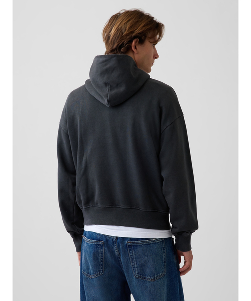 GAP(ギャップ)の「ヘビーウェイト オーバーサイズ GAPロゴパーカー(スウェット・メンズ・ブルー/ブラウン/ネイビー・XS/S/M/L/XL)」の7枚目の写真
