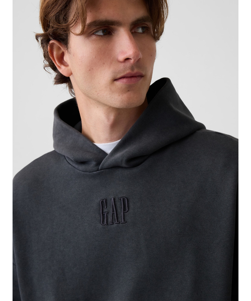 GAP(ギャップ)の「ヘビーウェイト オーバーサイズ GAPロゴパーカー(スウェット・メンズ・ブルー/ブラウン/ネイビー・XS/S/M/L/XL)」の10枚目の写真