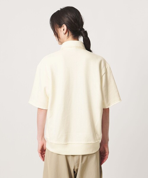 CINOH(チノ)の「【別注】<CINOH>パールモチーフ スウェット ポロシャツ(スウェット・レディース・オフホワイト/グレー系・FREE)」の12枚目の写真