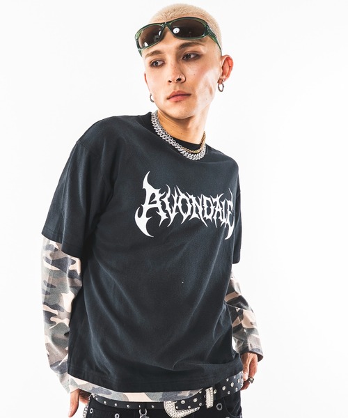 SHORT ROUND(ショートラウンド)の「SHORT ROUND/【26年秋冬新作】フェイクレイヤードグラフィックT(LS)(Tシャツ/カットソー・メンズ・ブラック系その他/ホワイト系その他/ネイビー/ワイン・LARGE/MEDIUM)」の8枚目の写真