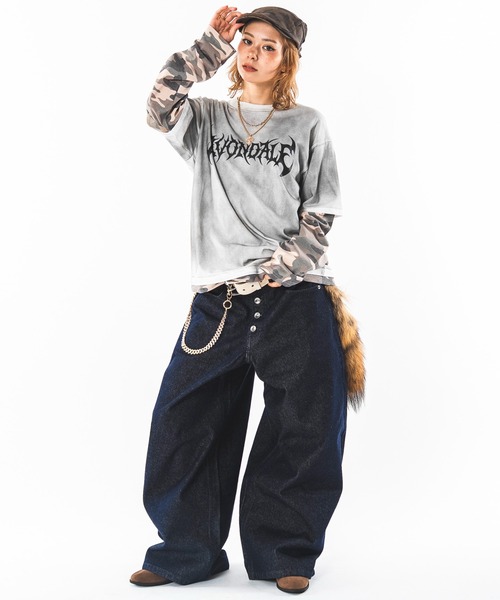 SHORT ROUND(ショートラウンド)の「SHORT ROUND/【26年秋冬新作】フェイクレイヤードグラフィックT(LS)(Tシャツ/カットソー・メンズ・ブラック系その他/ホワイト系その他/ネイビー/ワイン・LARGE/MEDIUM)」の14枚目の写真