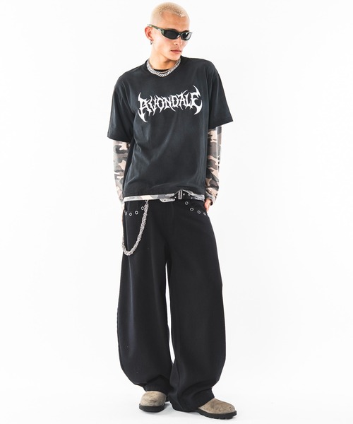 SHORT ROUND(ショートラウンド)の「SHORT ROUND/【26年秋冬新作】フェイクレイヤードグラフィックT(LS)(Tシャツ/カットソー・メンズ・ブラック系その他/ホワイト系その他/ネイビー/ワイン・LARGE/MEDIUM)」の15枚目の写真