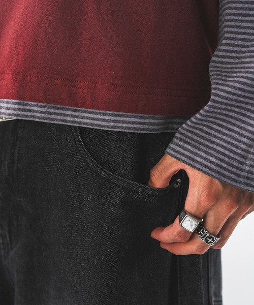 SHORT ROUND(ショートラウンド)の「SHORT ROUND/【26年秋冬新作】フェイクレイヤードグラフィックT(LS)(Tシャツ/カットソー・メンズ・ブラック系その他/ホワイト系その他/ネイビー/ワイン・LARGE/MEDIUM)」の19枚目の写真