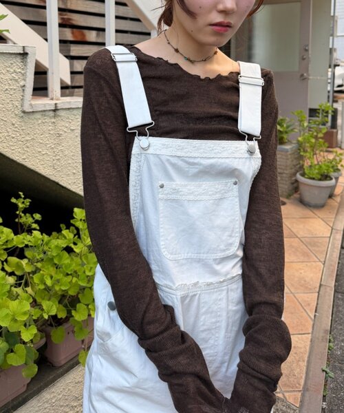 w closet(ダブルクローゼット)の「フロントギャザープルオーバー(Tシャツ/カットソー・レディース・オフホワイト/ピンク/ブラウン/イエロー・FREE)」の11枚目の写真