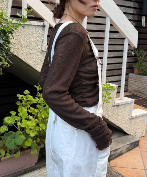 w closet(ダブルクローゼット)の「フロントギャザープルオーバー(Tシャツ/カットソー・レディース・オフホワイト/ピンク/ブラウン/イエロー・FREE)」の13枚目の写真