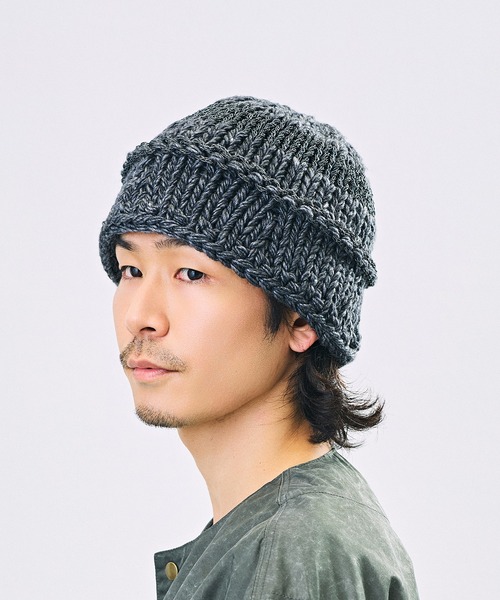 CA4LA（カシラ）の「HAND KNITTED METAL CHAIN WATCH（ニットキャップ/ビーニー・メンズ・グレー/ホワイト/ブラック・ONESIZE）」の4枚目の写真