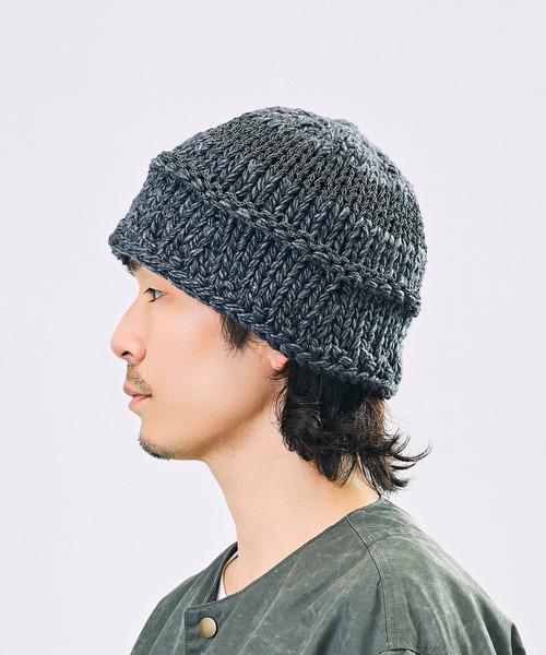 CA4LA（カシラ）の「HAND KNITTED METAL CHAIN WATCH（ニットキャップ/ビーニー・メンズ・グレー/ホワイト/ブラック・ONESIZE）」の5枚目の写真