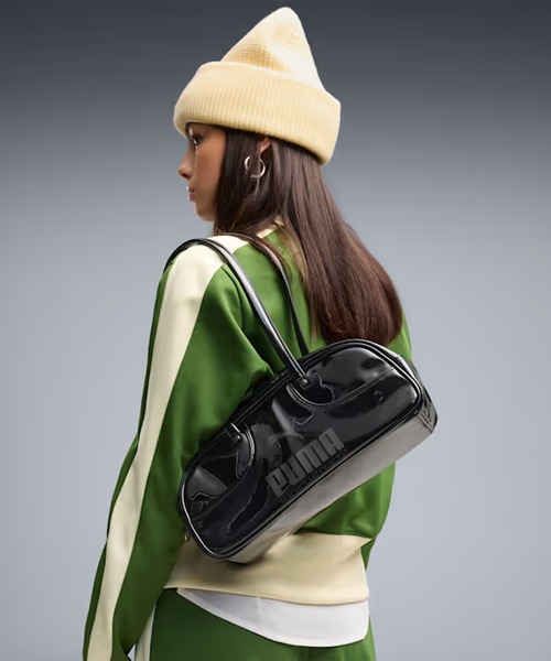 PUMA（プーマ）の「PUMA/プーマ ボストンバッグ 1976 フルートグリップバッグ 4L 092864（ボストンバッグ・レディース・ブラック/ホワイト・FREE）」の2枚目の写真